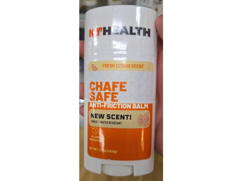 Kt Health Chafe Safe Anti-Friction Balm, Fresh Citrus Scent, 1.75 oz/49.6 g