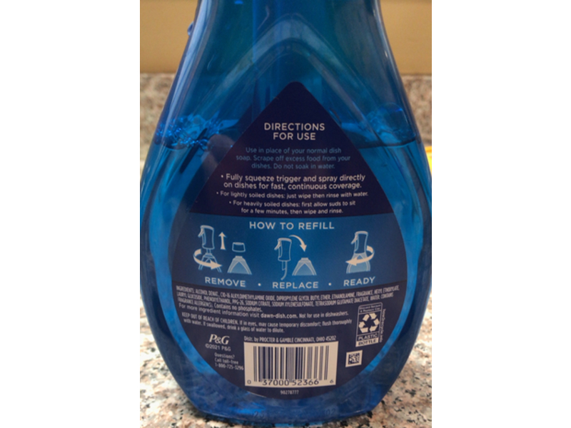 Dawn Ultra Platinum Powerwash Dish Spray, Fresh Scent, 16 fl oz/ 473 mL