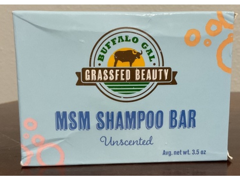 Buffalo Gal Grassfed Beauty MSM Shampoo Bar, 3.5 oz