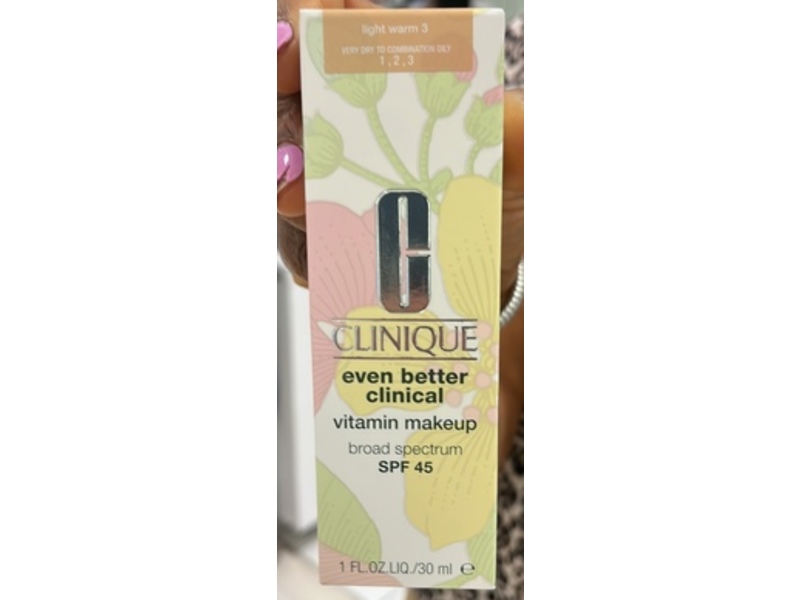Clinique Even Better Clinical Vitamin Makeup, SPF 45, Light Warm 3, 1 fl oz/30 mL