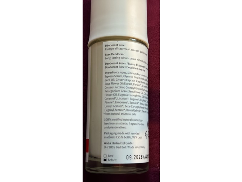 Dr. Hauschka Deodorant, Rose,1.7 fl oz/50 mL