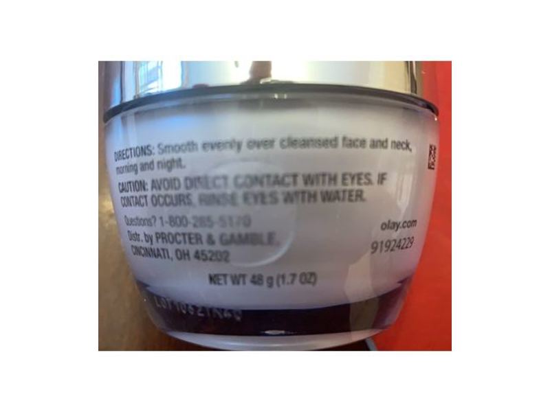 Olay Hydrating Moisturizer, Collagen Peptide 24, Fragrance Free, 1.7 oz/48 g