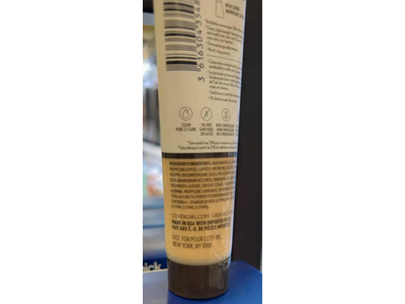 Covergirl Clean Invisible Foundation, 101Porcelain, 1 fl oz/30 mL