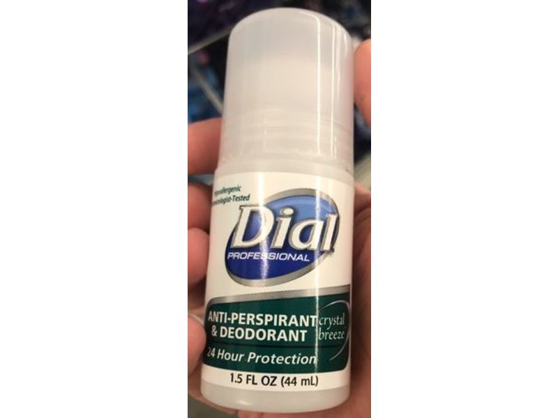 Dial Professional Anti-Perspirant & Deodorant, Crystal Breeze, 1.5 fl oz/44 mL, 6 Pack