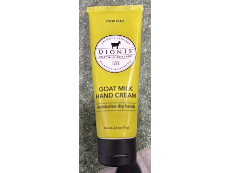 Dionis Goat Milk Skincare Goat Milk Hand Cream, Crisp Pear, 2.5 oz/71 g