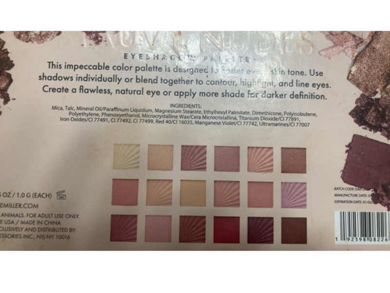 Nicole Miller Eyeshadow Palette, Mauvy Nudes, 0.35 oz/1 g