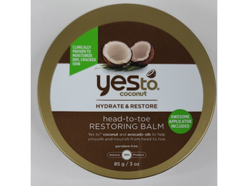 Yes To Coconut Head To Toe Restoring Balm, Paraben Free, 3 oz/85 g