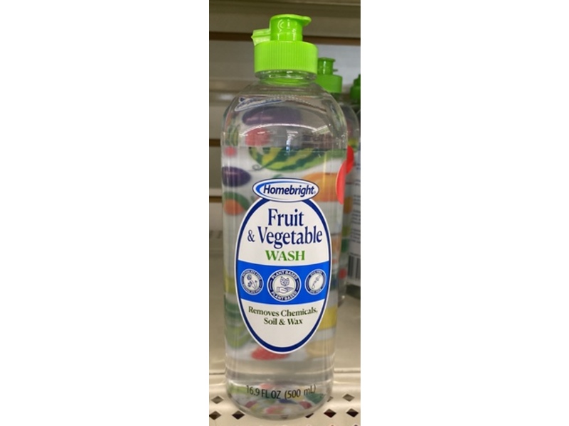 Homebright Fruit & Vegetable Wash, 16.9 fl oz/500 mL