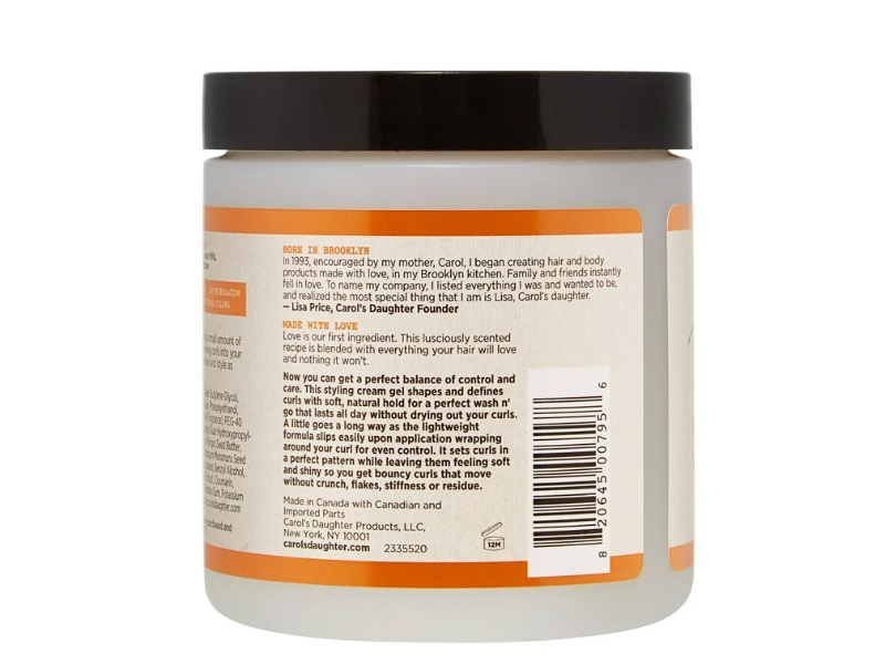 Carol’s Daughter Coco Curl Shaping Cream Gel, Coconut + Mango & Murumuru, 16 oz/452 g