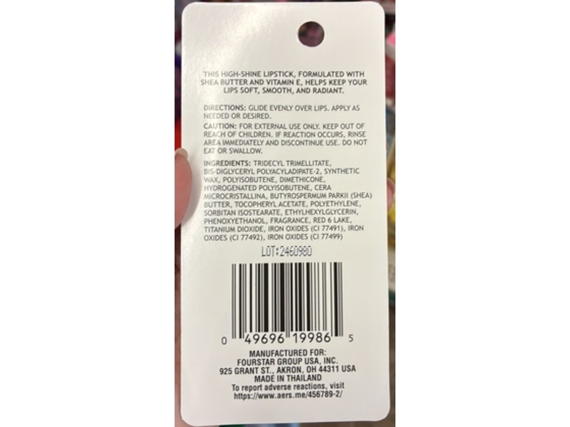 b-Pure High Shine Lipstick, Berry, 0.13 oz/3.6 g