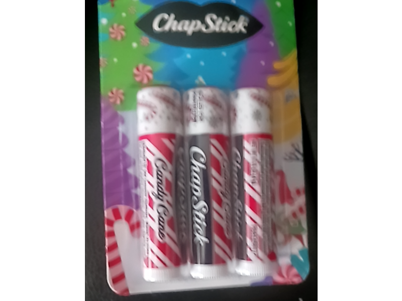 ChapStick Lip Balm, Candy Cane, Pack Of 3