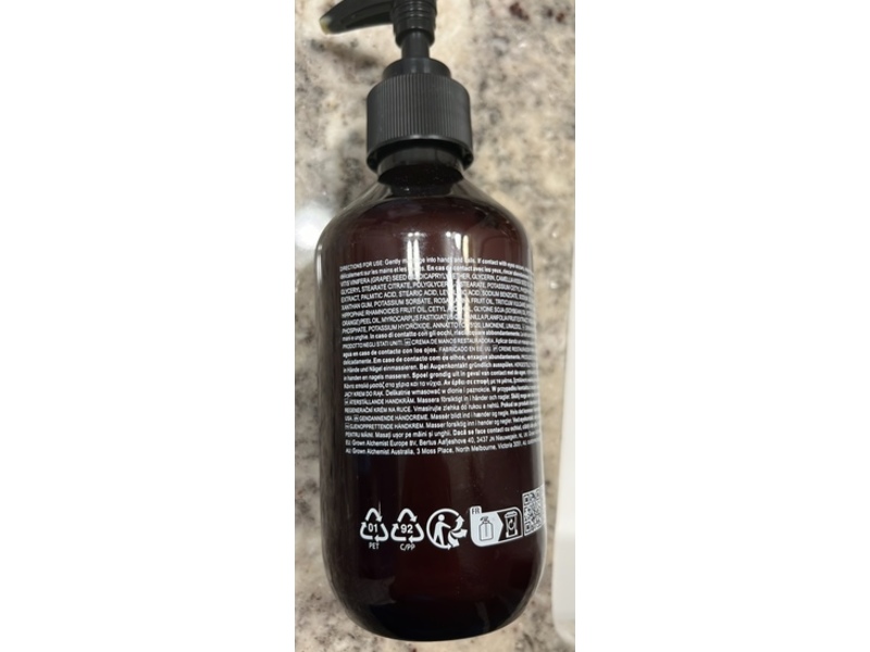 Grown Alchemist Restorative Hand Cream, Vanilla & Orange Peel, 10.1fl oz/300 mL