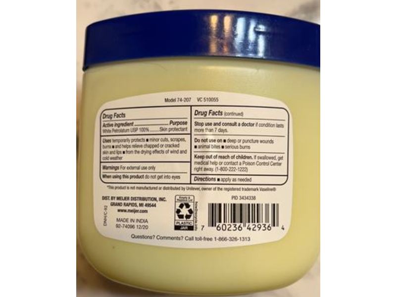 Meijer Petroleum Jelly, Original, 13 oz/368 g