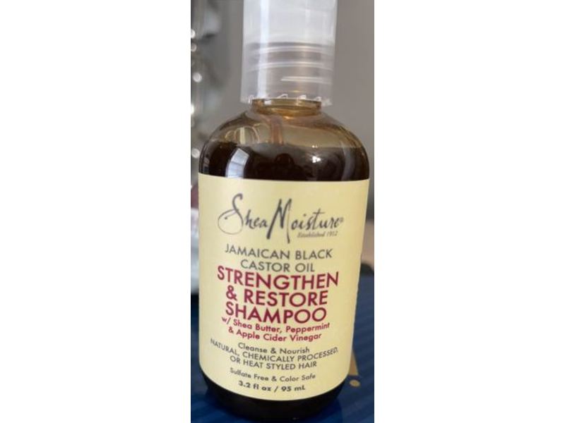 Shea Moisture Strengthen & Restore Shampoo, Jamaican Black Castor Oil, 3.2 fl oz/95 mL