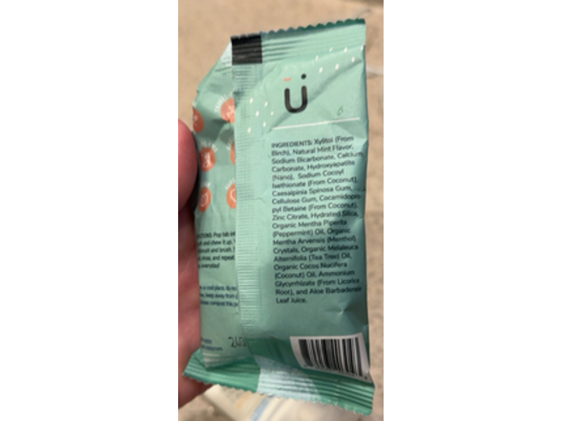 Huppy All-Natural Toothpaste Tablets, Peppermint, 62 Count