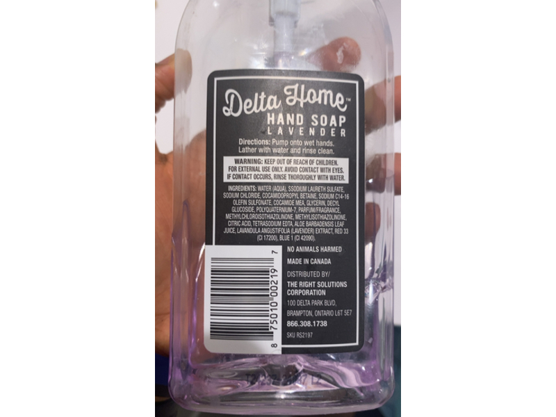 Delta Home Hand Soap, Lavender, 16 fl oz/473 mL