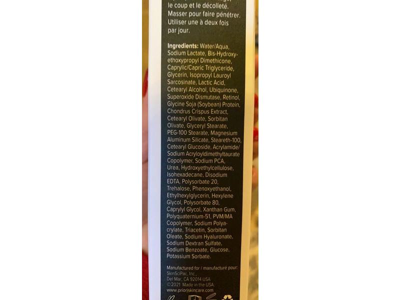 Priori Moisturizing Creme Hydratante, 1.7 fl oz/50 mL