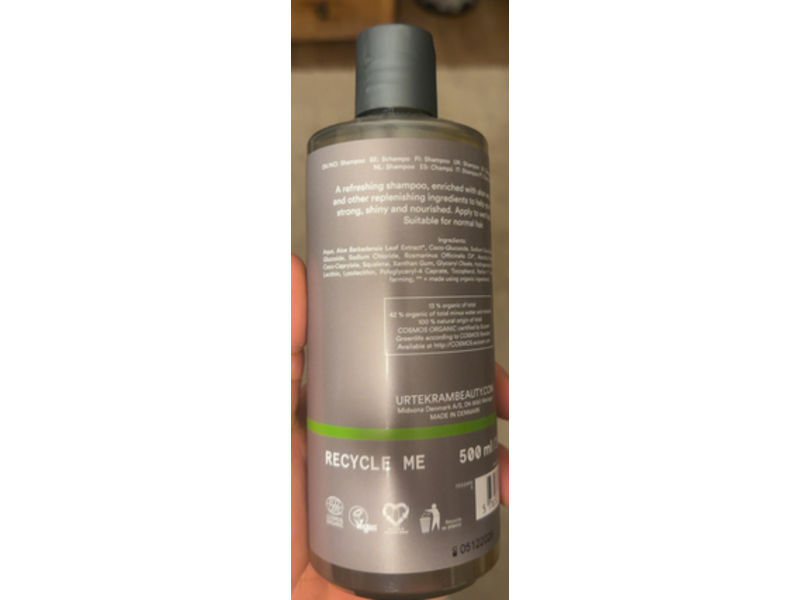 Urtekram Fine Hair Shampoo, Rosemary, 16.9 fl oz/500 mL