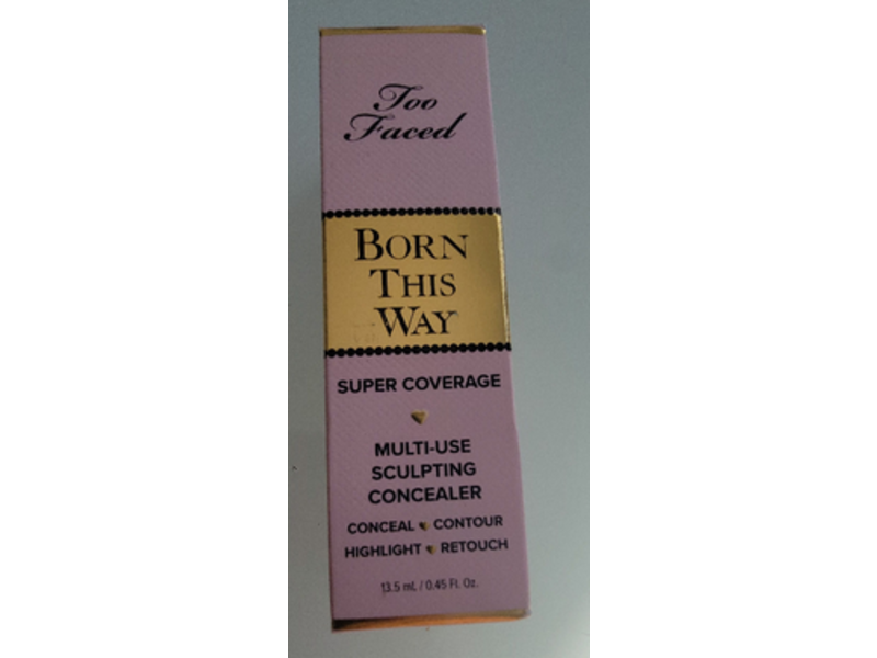 Too Faced Born This Way Super Coverage Concealer, Golden Beige, 0.45 fl oz/3.5 mL