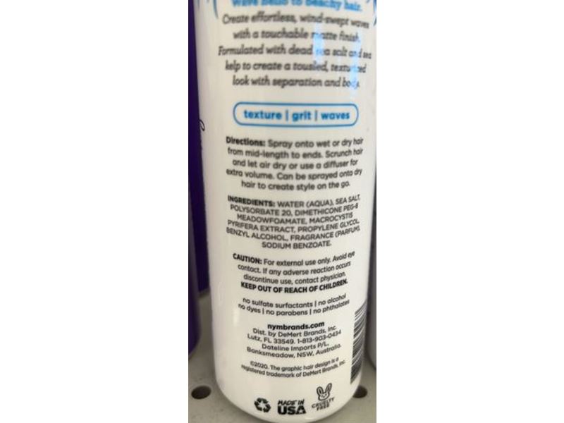 Not Your Mothers's Sea Salt Spray,Beach Babe, 8 fl oz/236 mL