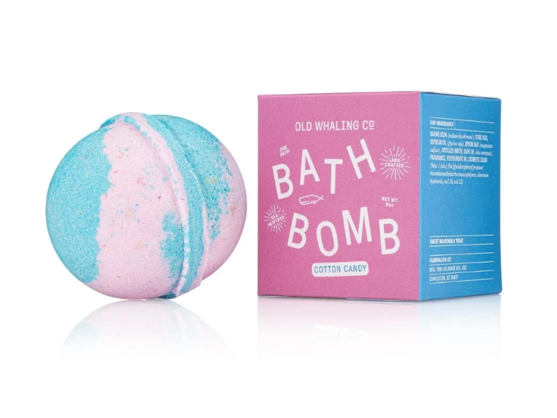 Old Whaling Co Bath Bomb, Cotton Candy, 8 oz