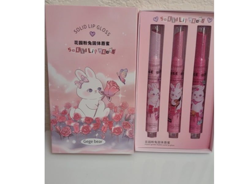 Gege Bear Flower Garden Rabbit Solid Lip Gloss Set