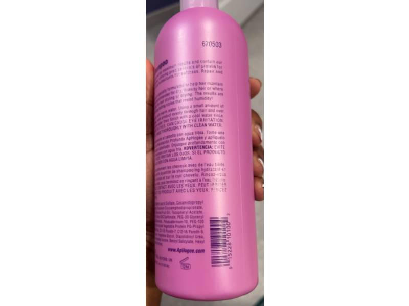 Aphogee Deep Moisture Shampoo, 16 fl oz/473 mL