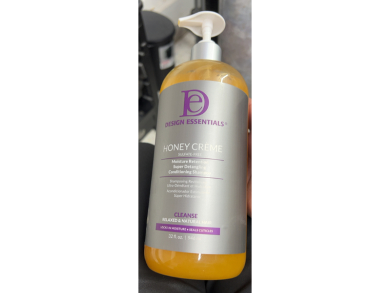 Design Essentials Moisture Retention Super Detangling Conditioning Shampoo, Honey Creme, 32 fl oz/946 mL