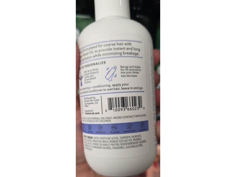 The Hair Lab By Strands Repairing Leave-In Conditioner, Moringa Seed Oil, 7 fl oz/207 mL