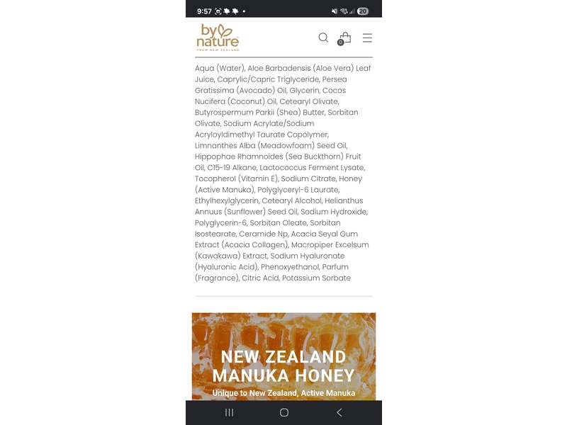 By Nature Soothing & Replenishing Light Day Cream, Manuka Honey + Collagen + Probiotics, 6.5 oz//185 g