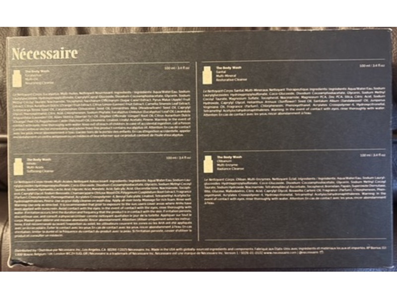 Nécessaire The Body Wash Collection Set, 3.4 fl oz/100 mL