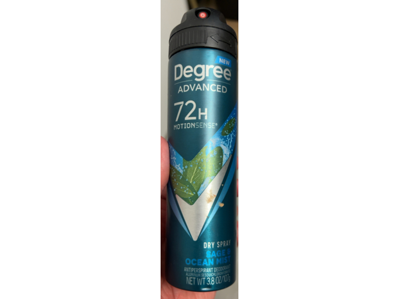 Degree Advanced Motionsense Antiperspirant Deodorant Dry Spray, Sage & Ocean Mist, 3.8 oz/107 g