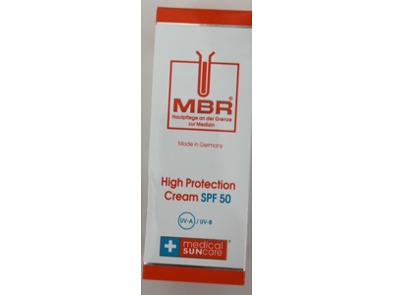 MBR High Protection Sunscreen Cream, SPF 50, 50 mL
