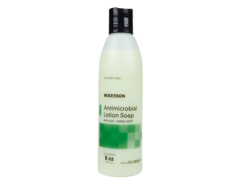 McKesson Antimicrobial Lotion Soap, Aloe + Herbal Scent, 8 oz/237 mL