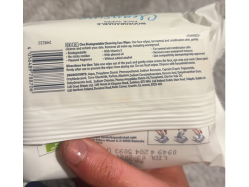 Cien Cleansing Face Wipes, Vitamin E & Almond Oil, 25 Count