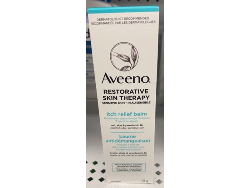 Aveeno Restorative Skin Therapy, Itch Relief Balm, 113 g