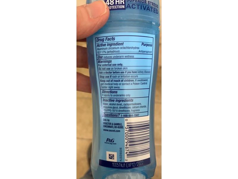 Secret Out Last Sweat & Odor Antiperspirant, Protecting Powder, 3.4 oz/96 g