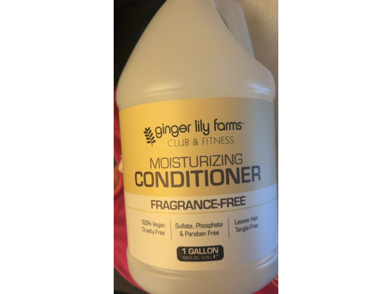 Ginger Lily Farms Botanicals Club & Fitness Moisturizing Conditioner, Fragrance-Free, 128 fl oz/3.78 L