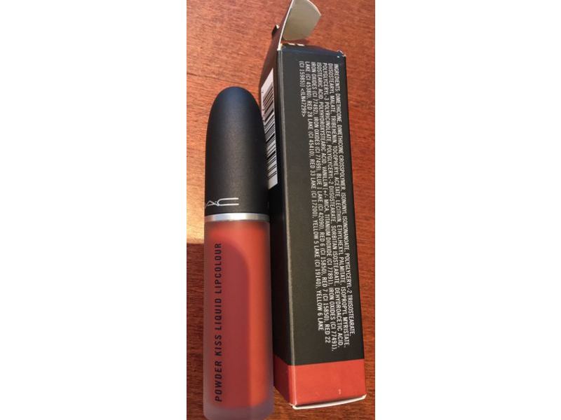 M.A.C Powder Kiss Liquid Lipcolour, Devoted To Chilli, 0.17 fl oz/5 mL