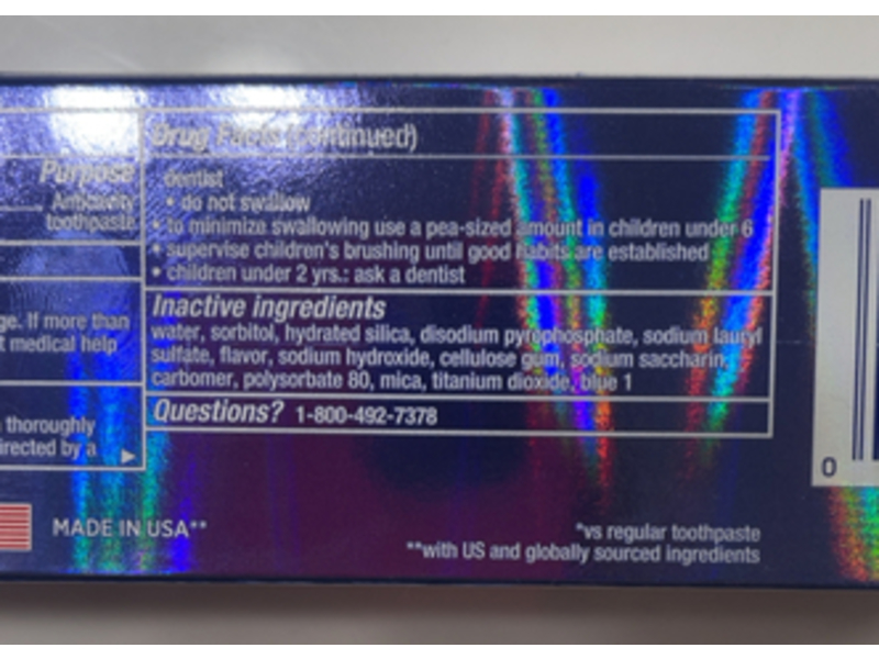 Crest 3d White Advanced Teeth Whitening Toothpaste, Radiant Mint, 3.3 oz/93 g, Pack Of 3