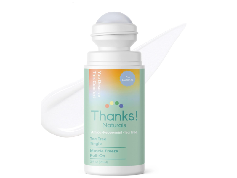 Thanks! Natural Muscle Freeze Roll On, Tea Tree Tingle, 3 fl oz/90 mL