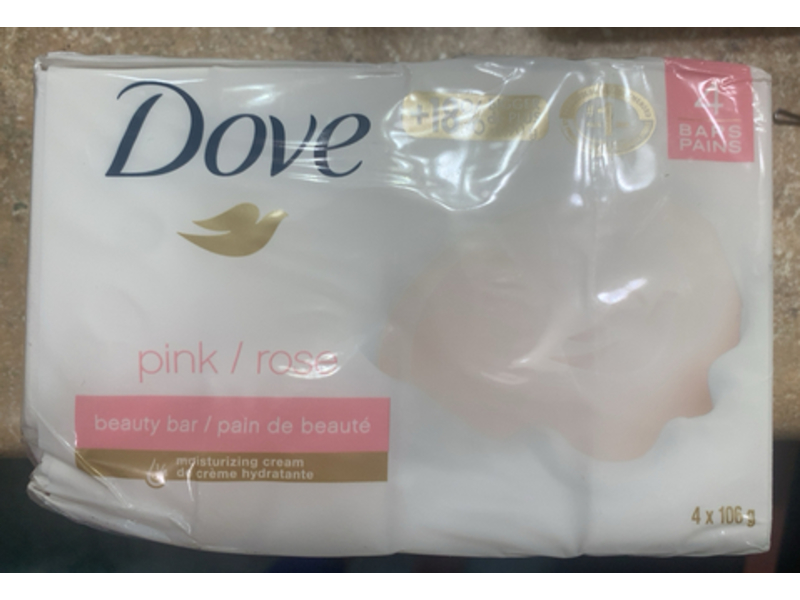 Dove Beauty Bar, Pink/Rosa, 3.75 oz/106 g, 16 Count