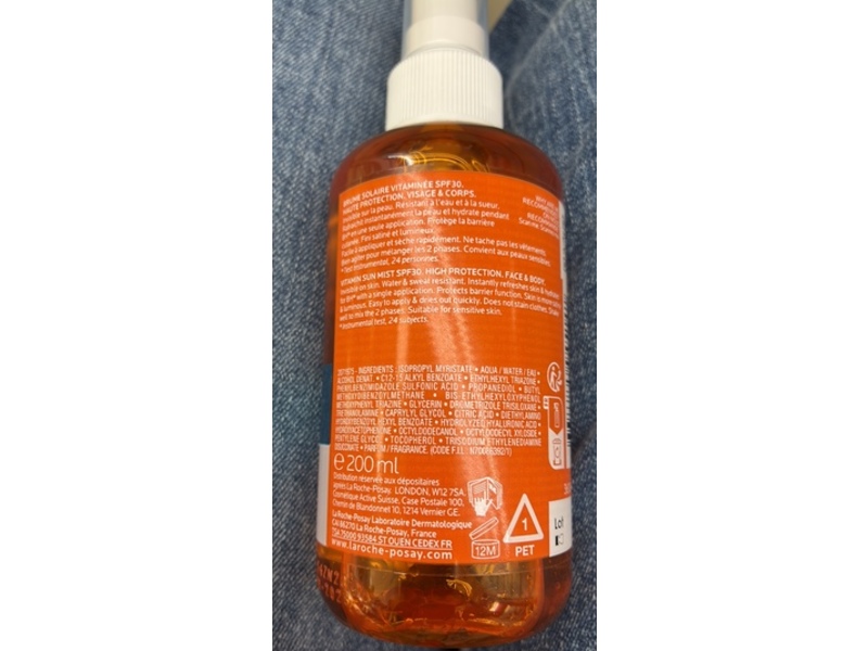 La Roche-Posay Anthelios Uv Air Vitamin Sun Mist, SPF 30, 200 mL