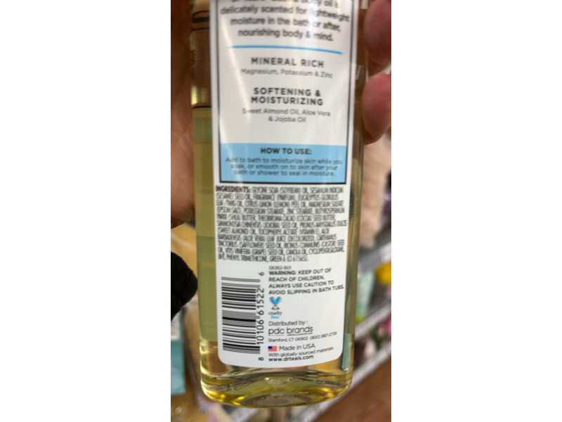 Dr Teal's Moisturizing Bath & Body Oil, Restorative Minerals, 8.8 fl oz/260 mL