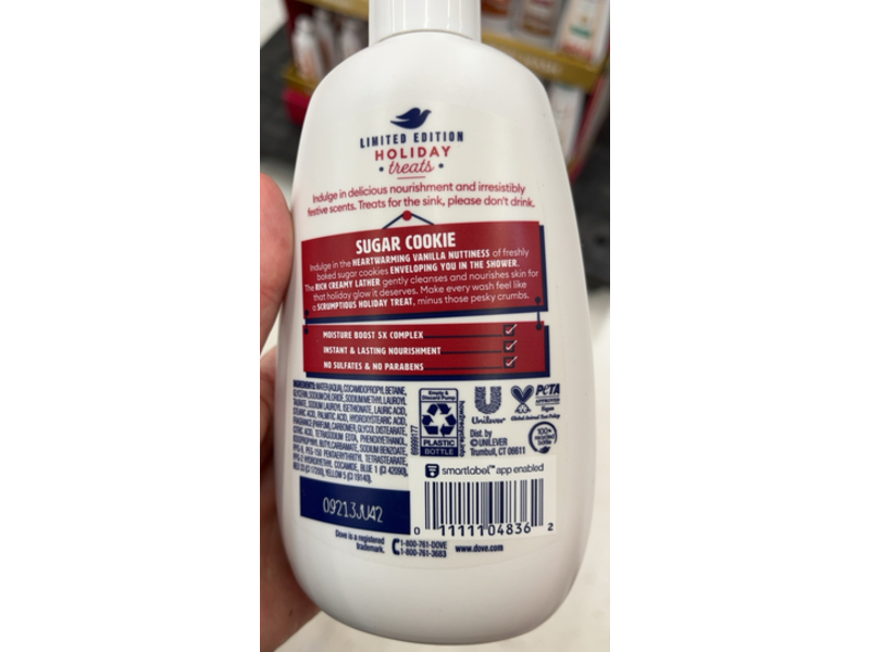 Dove Limited Edition Holiday Treats Deep Nourishing Hand Wash, Sugar Cookie, 12 fl oz/355 mL