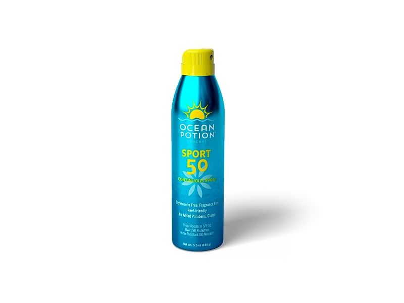 Ocean Potion Sport Sunscreen Spray, SPF 50, Fragrance Free, 5.5 fl oz/156 g
