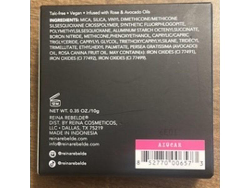 Reina Rebelde On Your Face Setting Powder, Azucar, 0.35 oz/10 g