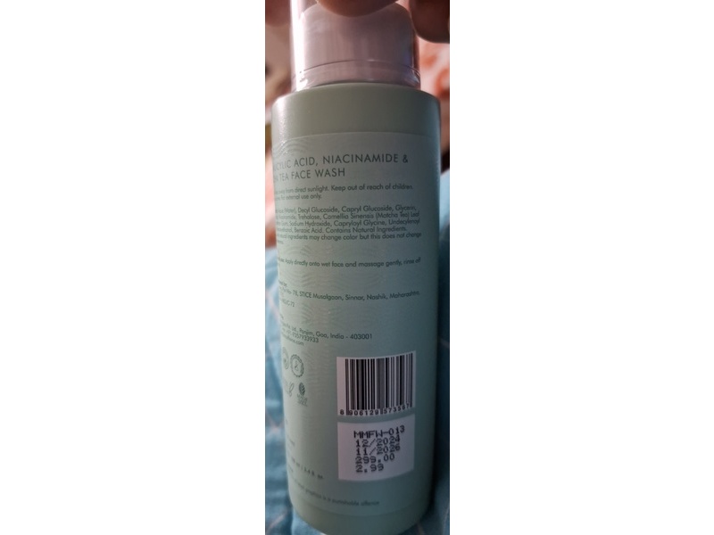 Mcaffeine Face Wash, 2% Salicylic Acid, Niacinamide & Matcha Tea, 3.4 fl oz/100 mL