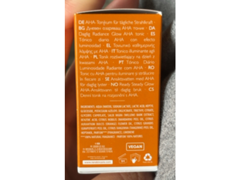 REN Radiance Ready Steady Glow Daily AHA Tonic, 0.5 fl oz/15 mL