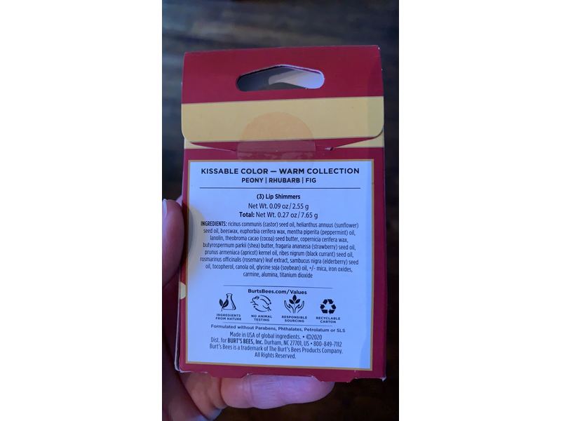 Burt's Bees Kissable Color, Warm Collection Set, 0.27 oz/7.65 g